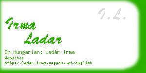 irma ladar business card